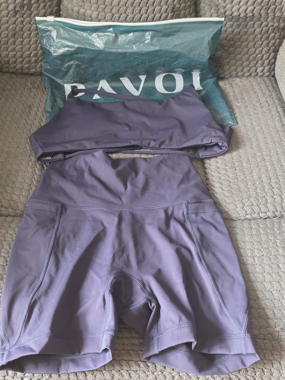 Women's Purple Active Shorts and Top Set